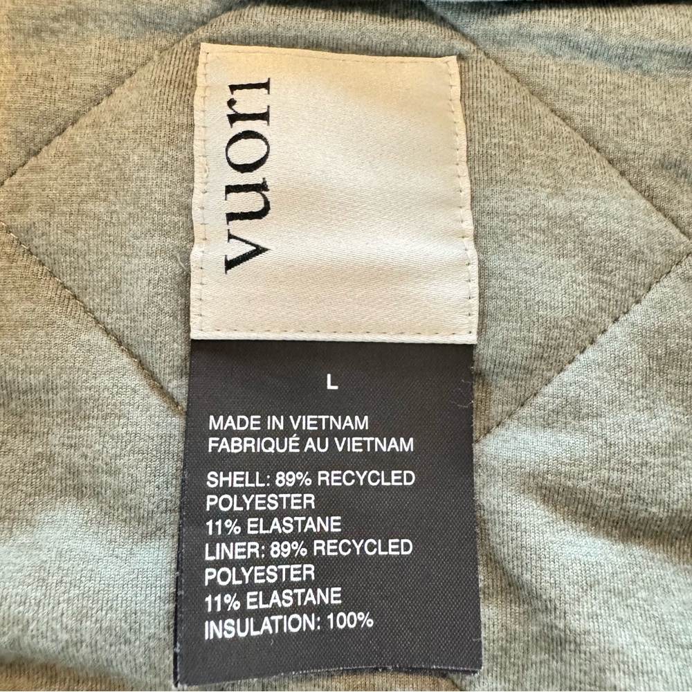 VUORI Halo Insulated Jacket Women’s Large Pistachio Green Quilted Primaloft - Picture 13 of 16